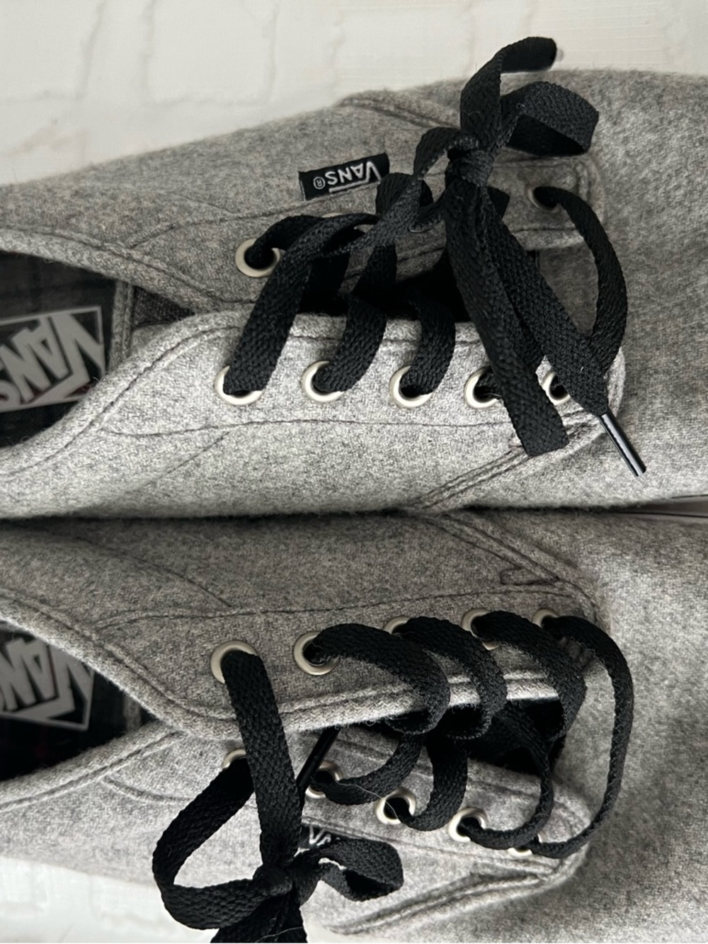 Vans Era Cush Flannel Gray Mens Size 12 Low Top Lace up Skateboard Skate Shoes - Picture 5 of 9